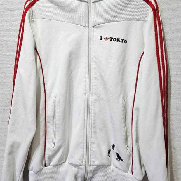 아디다스 도쿄 흰빨 트랙탑 져지집업 90~95 S~M