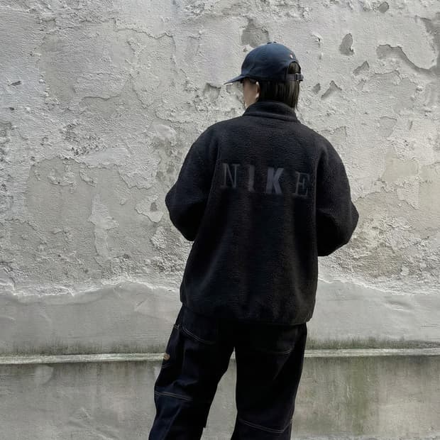 나이키 레터링 플리스 자켓