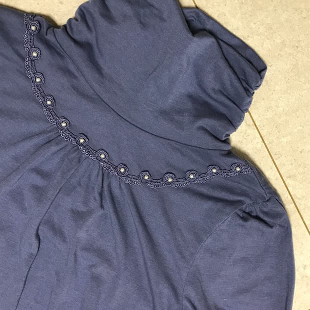 대장 엑시즈팜 진주 레이스 포인트 폴라티 롱슬리브