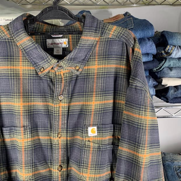 [3XL] 칼하트 멀티체크 플란넬 워크셔츠