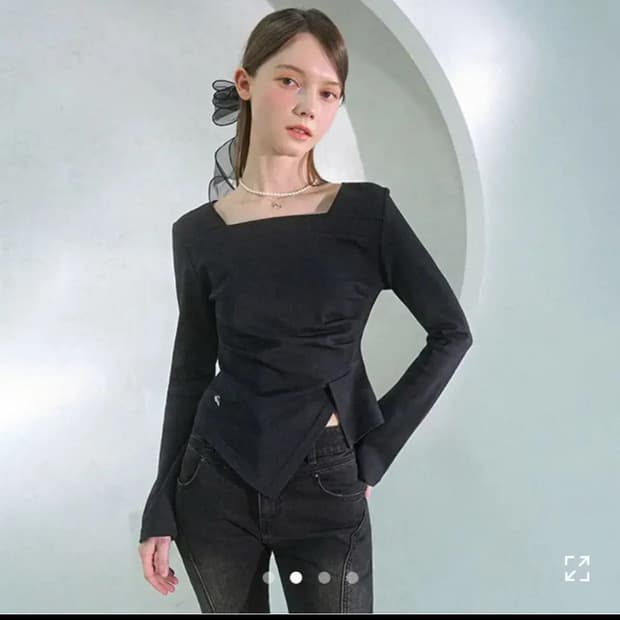 비바셔스 블라우스 블랙 M