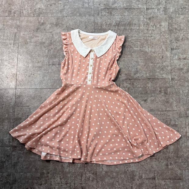 리즈리사 도트 패턴 니트 원피스