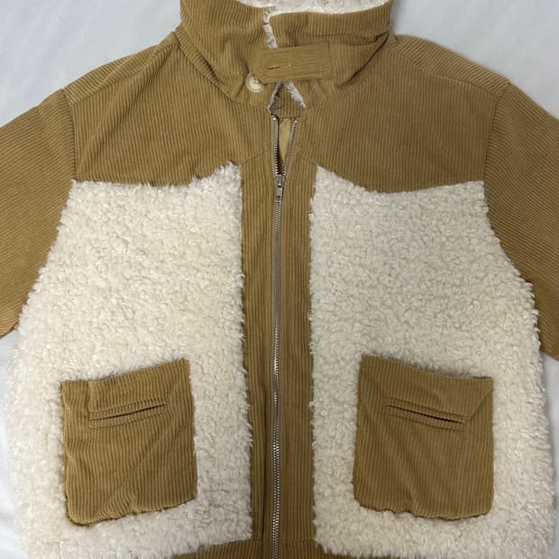 Beige Corduroy Wool Jacket