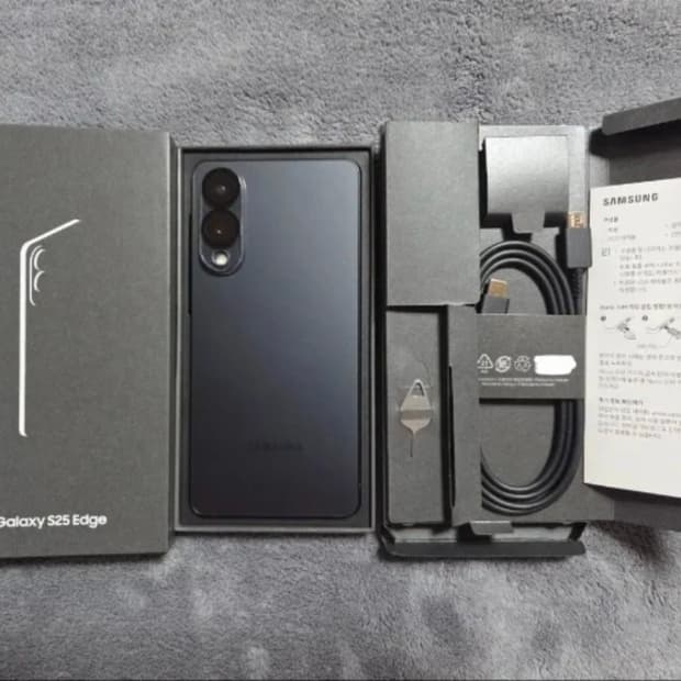 갤럭시 S25 엣지 512GB 블랙 풀박스