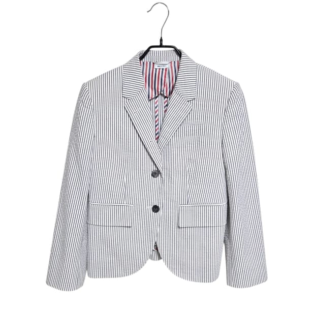 톰브라운 여성 시어서커 블레이저 자켓