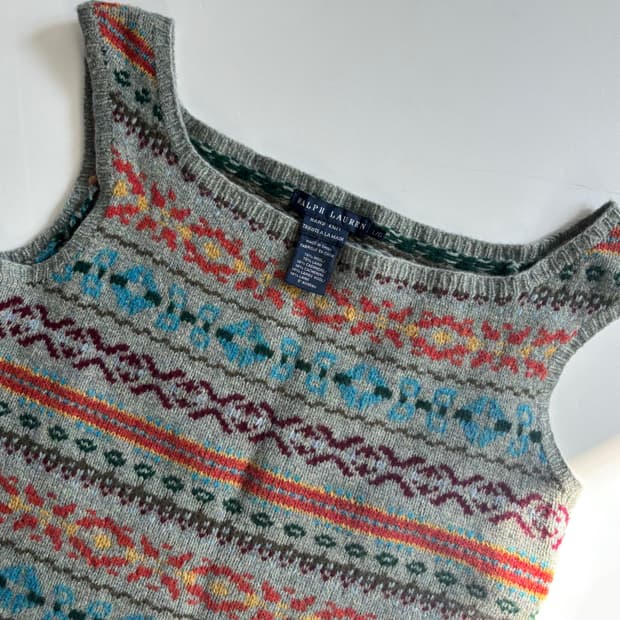 Polo 랄프로렌 울 캐시미어 페어아일 베스트 