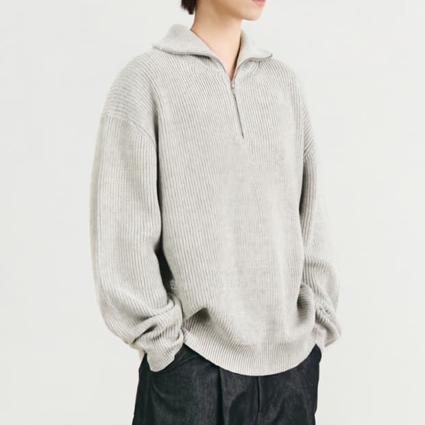 키뮤어 하찌 하프집업니트 / 남성 니트/ 남자 니트 (새상품)