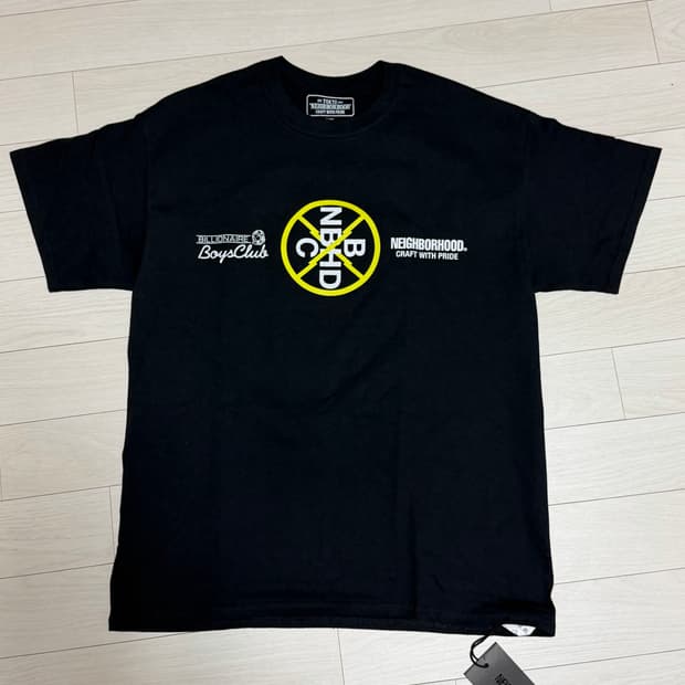 네이버후드 x bbc 콜라보 티셔츠
