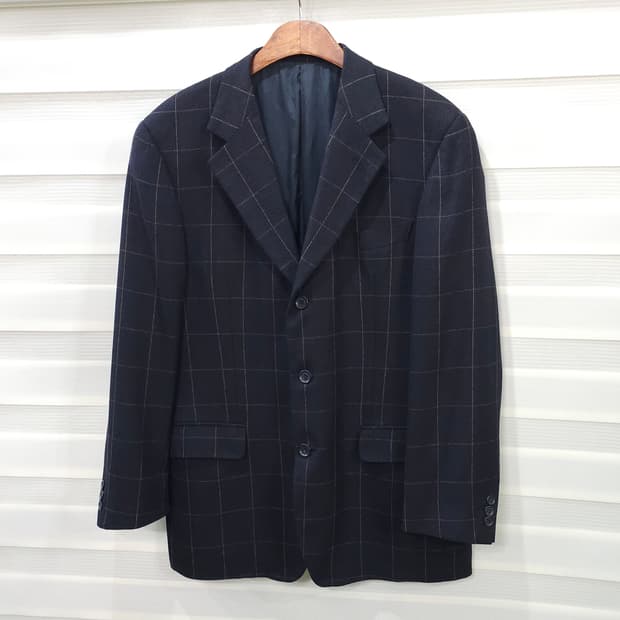 Ermenegildo Zegna 3버튼 실크 블레이져- 100-105