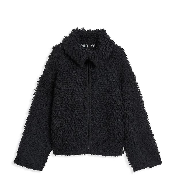 오픈와이와이 LOOPY KNIT CARDIGAN 블랙 