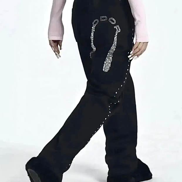 오도어 크리스 스터드 팬츠 (1)