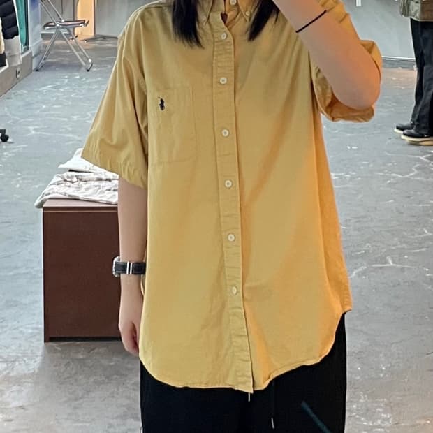 폴로 랄프로렌 옐로우 반팔 셔츠 H1491