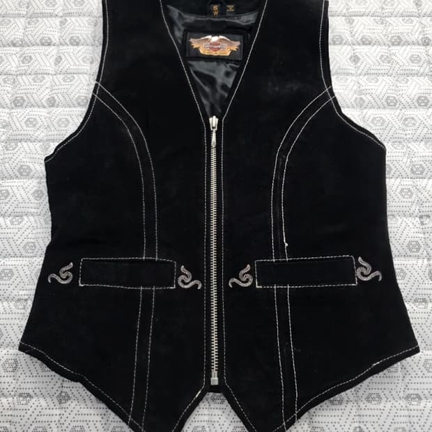 할리데이비슨 여성 스웨이드 레더 베스트 S