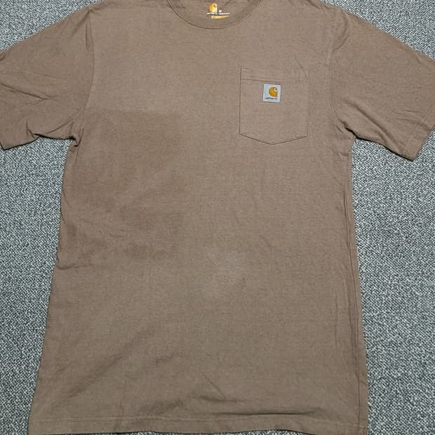 칼하트 K87 다크브라운 포켓 반팔티 M