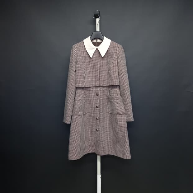 JJ JIGOTT 지고트 춘추동 체크 원피스 55