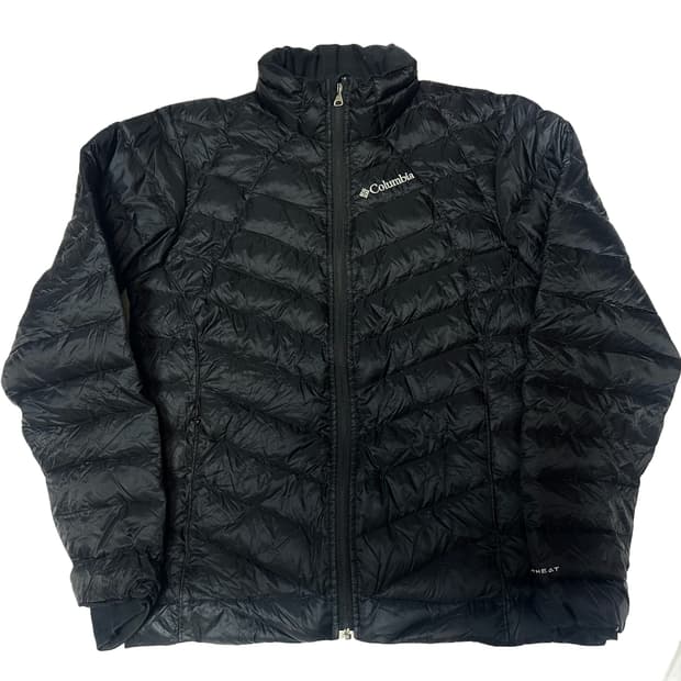 컬럼비아 블랙 나일론경량패딩 M