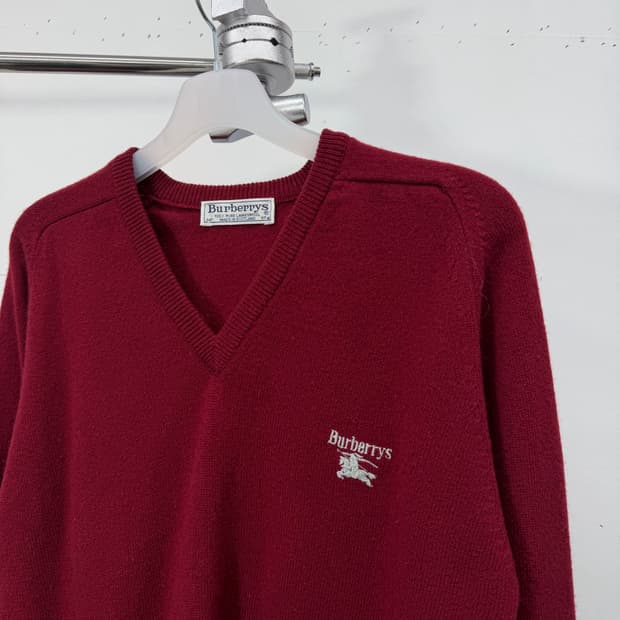 90s) Burberrys pure lambswool knit