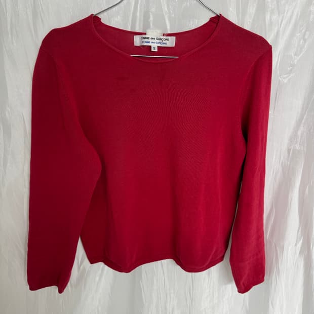 Comme des garcons red knit