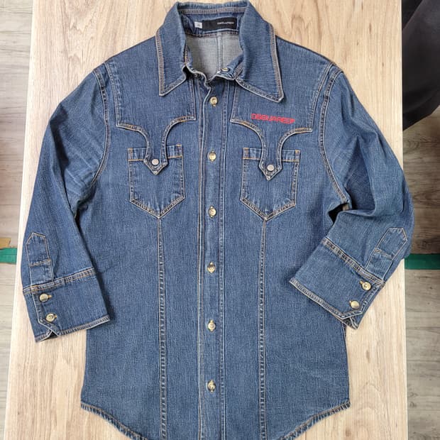 DSQUARED2 디스퀘어드 데님 웨스턴 셔츠