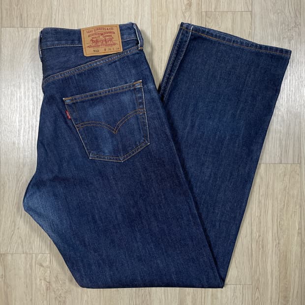 36) 90's 리바이스 512 레귤러핏 진청 데님팬츠