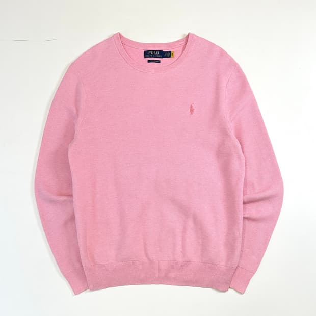 공용)폴로 피마코튼 와플 니트 s