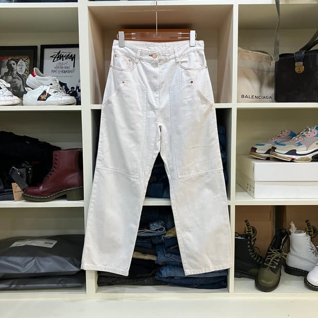 구호 화이트 와이드 카펜터 팬츠 25