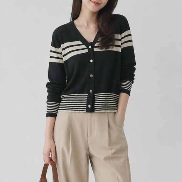 블랙 여자 S 가디건 O0967