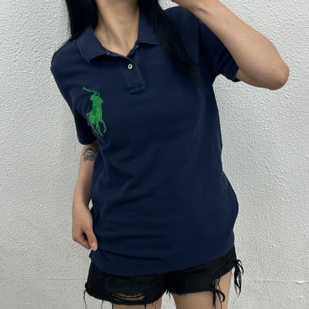 폴로 랄프로렌 그린빅포니 네이비 pk반팔 XL