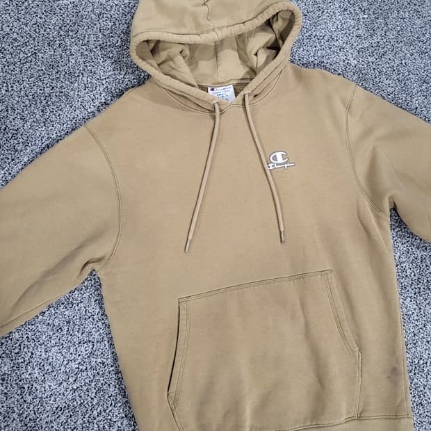 챔피온의 옅은 브라운 후드티 