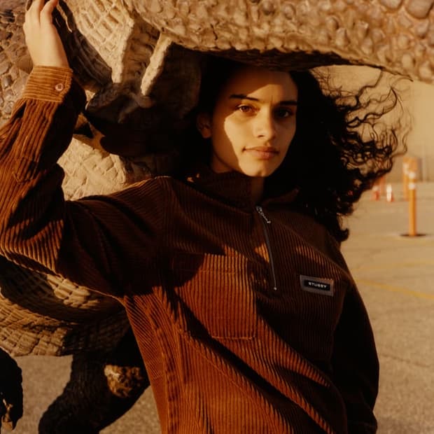 스투시 코듀로이 집업 셔츠