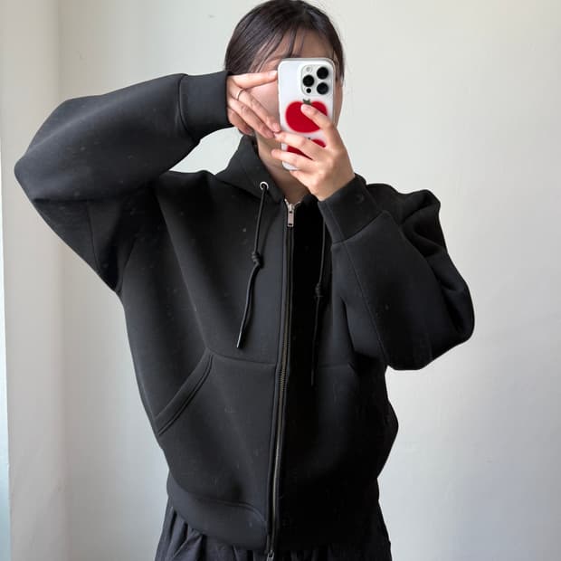 [L] 자라 블랙 후드집업