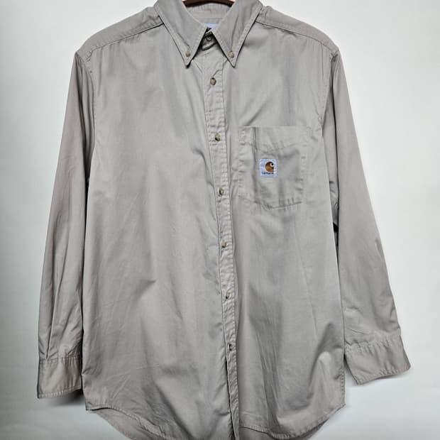칼하트 긴팔 원포켓  셔츠 베이지 L