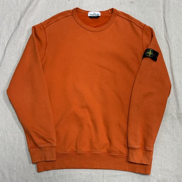 스톤아일랜드 오렌지브라운 절개 스웻 맨투맨 XXL