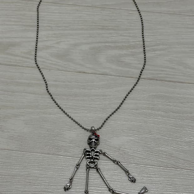 빈티지 구체관절 해골 실버 목걸이
