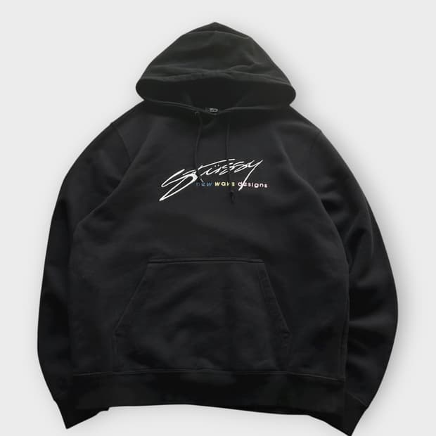 스투시 stussy 블랙 후드티