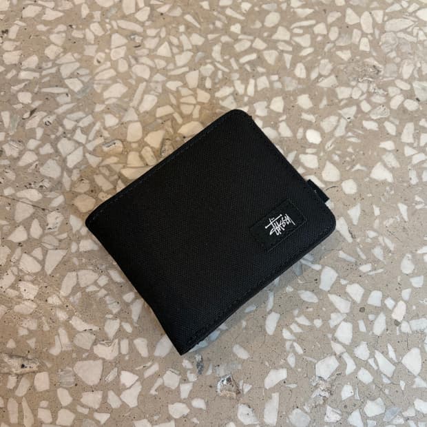 Stussy Black Logo Bi-Fold Wallet