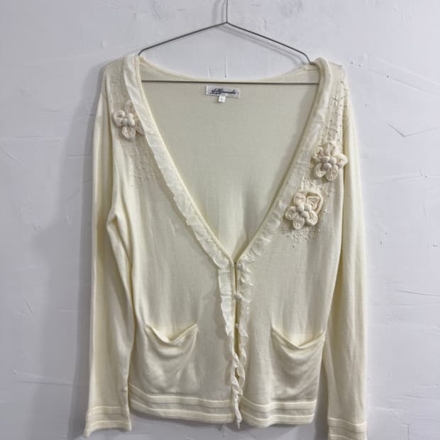 flower design cardigan