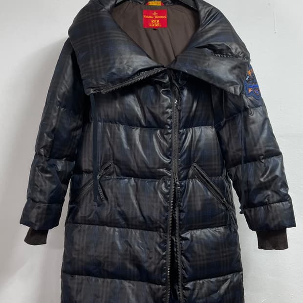 비비안웨스트우드 레드라벨 체크 다운 패딩 (on.336) 