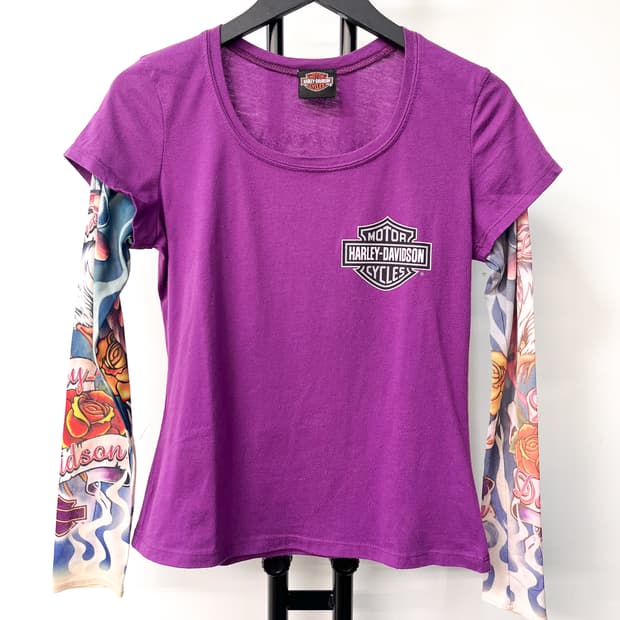 할리데이비슨 타투 암 워머 롱슬리브