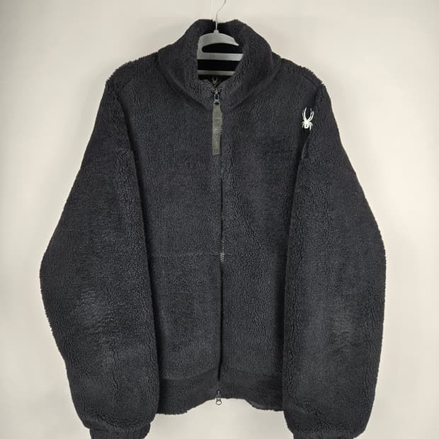 [무료배송]스파이더 105 XL 남성 셜파 플리스 집업 자켓 블랙