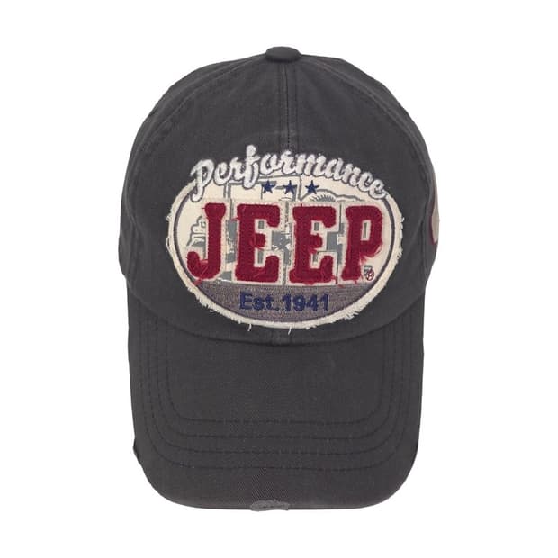 Jeep 차콜 빈티지 워싱 패치 볼캡