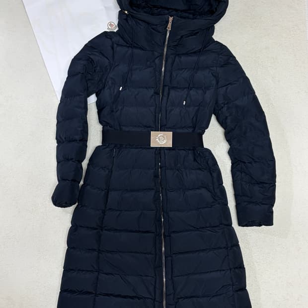 (최상) 몽클레어 여성 벨트 패딩 0 몽클레어 여성 벨트 롱패딩 0