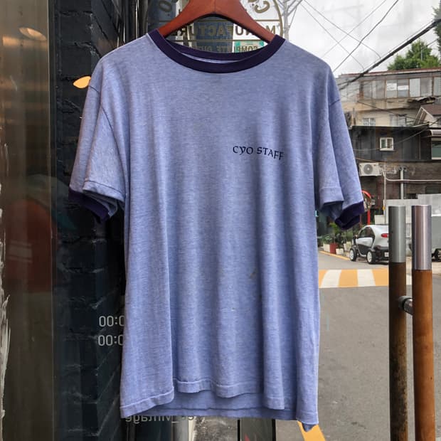 70s~90s Ringer T-shirt-L