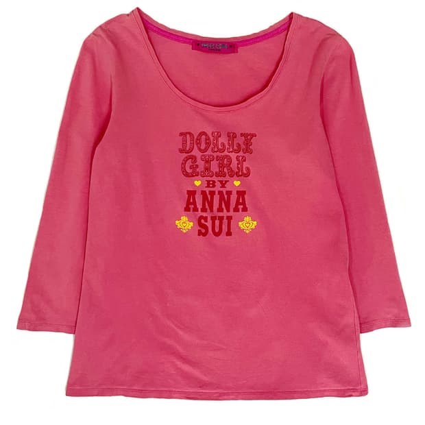 Dolly Girl by Anna Sui 7부 티셔츠