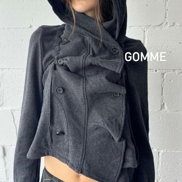gomme shirring hoodie