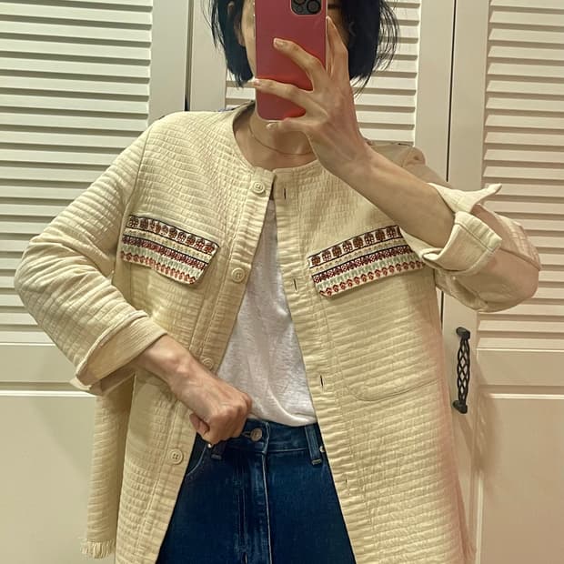 ZARA TRF/ 자라 에스닉 자수 퀼팅 자켓 L (간절기용)