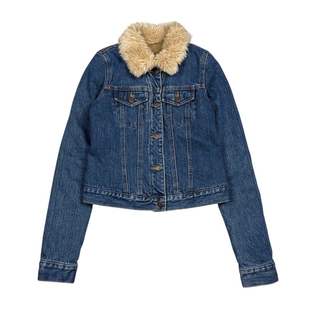 아베크롬비 데님 퍼 자켓