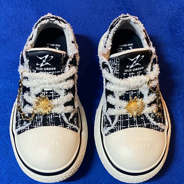 Old Order 올드오더 트위드 플랫폼 캔버스 빅헤드 스니커즈