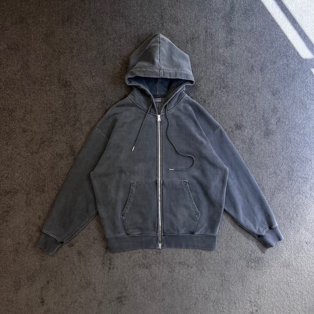 SOVERMENT 워싱 후드 집업