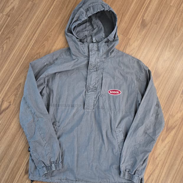 코닥 후드 아노락 바람막이 그레이